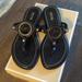 Michael Kors Shoes | Michael Kors Sandles Nib | Color: Black/Gold | Size: 7