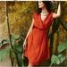 Anthropologie Dresses | Anthropologie Maeve Noronha Rust Wrap Dress Size Mdium | Color: Brown/Orange | Size: M