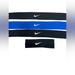 Nike Accessories | 4 Nike Head Tie Headbands | Color: Black/Blue | Size: Os