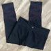 Athleta Pants & Jumpsuits | Athleta Blue Jacquard Print Mid Rise Mesh Panel Capri Pants M | Color: Blue | Size: M
