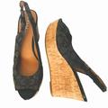 Coach Shoes | Coach Ferry Signature Design Y2k Platform Wedge Slingback Sandals Size 9.5 | Color: Brown | Size: 9.5