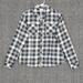 Columbia Tops | Columbia Shirt Womens Small Gray White Plaid Flannel Long Sleeve | Color: Gray/White | Size: S