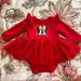 Disney Dresses | Disney Baby Minnie Red Dress With Sparkle Tutu Size 0-3 Mo. | Color: Gold/Red | Size: 0-3mb