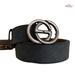 Gucci Accessories | Authentic Gucci Black/Gray Gg Supreme Monogram Interlocking G Buckle Belt 90/36 | Color: Black/Gray | Size: 90/36