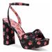 Kate Spade Shoes | Kate Spade Confetti Platform Sandals Heel Ankle Strap Size 9 | Color: Black/Pink | Size: 9