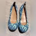 J. Crew Shoes | 3/$15j. Crew Tropical Ballet Flats Size 9.5 | Color: Blue/Green | Size: 9.5