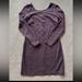 Athleta Dresses | Athleta Women’s Illusion Body Con Dress Brown Zip Back Long Sleeve Sz Small | Color: Purple | Size: S