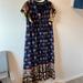 Anthropologie Dresses | Anthropologie Navy Patterned Dress | Color: Blue | Size: M