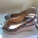 Coach Shoes | Coach Ferry Wedge Signature Sling Back Tan Shoes Cork Wedge Brown Accent 7.5 B | Color: Brown/Tan | Size: 7.5