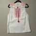 J. Crew Tops | J Crew Embroidered Tank | Color: Orange/Pink/Red/Tan | Size: 10