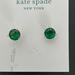 Kate Spade Jewelry | Kate Spade Nwot Trio Prong Crystal Stud Earrings | Color: Gold/Green | Size: Os