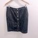 J. Crew Skirts | J Crew Denim Pencil Straight Skirt Button Front W/Pockets Logo Buttons Size 8 | Color: Blue | Size: 8