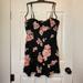 American Eagle Outfitters Dresses | American Eagle Black And Pink Floral Short Dress | Color: Black/Pink | Size: L