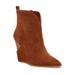 Jessica Simpson Shoes | Jessica Simpson Womens Brown Pull Tab Hilrie Wedge Leather Booties 10 M | Color: Brown | Size: 10