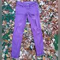 American Eagle Outfitters Jeans | American Eagle Outfitters Super Stretch Distressed Jean's Womens's Size 4 | Color: Purple | Size: 4