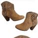 Jessica Simpson Shoes | Jessica Simpson Ankle Suede Fringe Booties. New | Color: Tan | Size: 6