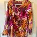 Athleta Dresses | Athleta Colorful Henley Tunic Top Dress Cover Up Size Small | Color: Orange/Pink | Size: S