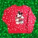 Disney Tops | Disney Mickey Wrapped String Of Lights Lights Up! Christmas Sweatshirt Size M | Color: Red/White | Size: M