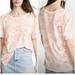 Free People Tops | Free People Pink "Blush Combo" Ultra Soft Tourist Tee Size M | Color: Pink | Size: M