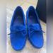 J. Crew Shoes | J Crew Brilliant Blue Suede Moccasins Euc 7 | Color: Blue | Size: 7