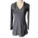 Athleta Tops | Athleta Long Sleeve Sweatshirt Hoodie Lightweight Tunic Black Gray Womens Xs | Color: Black/Gray | Size: Xs