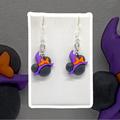 Disney Jewelry | Disney Witch Minnie Mouse Halloween Earrings | Color: Black/Purple | Size: Os