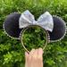 Disney Accessories | Halloween Minnie Ears | Color: Black/Silver | Size: Os