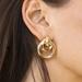 Anthropologie Jewelry | Multi Ring Gold Hoop Earrings | Color: Gold | Size: Os