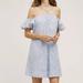 Anthropologie Dresses | Anthropologie Dress M Hd In Paris Dayflower Blue White Strappy Flutter Sl Shift | Color: Blue/White | Size: M