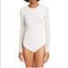 Free People Tops | Free People Make Out Mesh Embroider Bodysuit Medium | Color: Cream/White | Size: M