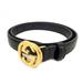 Gucci Accessories | Gucci Black Leather Belt Gold Belt Buckle Size 65/26 | Color: Black | Size: 65