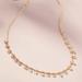 Anthropologie Jewelry | Anthropologie Delicate Crystal Chain Necklace | Color: Gold | Size: Os