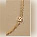 Anthropologie Jewelry | Anthropologie 14 K Gold Plated Monogram Chain Necklace Letter B | Color: Gold | Size: 18”