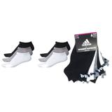 Adidas Underwear & Socks | Adidas Womens No Show Socks 6 Pack M L 5-10 Black Gray White Athletic Superlite | Color: Black/Gray/White | Size: Os