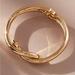 Anthropologie Jewelry | Anthropologie Wrap-Around Bangle Bracelet - Nwt - Gold | Color: Gold | Size: Os