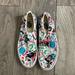 Vans Shoes | Graphic Print Vans Sneakers | Color: Pink/White | Size: 9.5