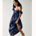 Free People Dresses | Free People Linda Lou Poplin Dress | Color: Blue | Size: Xs