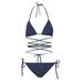 Burberry Swim | Burberry Tb Summer Monogram Navy Two Piece Bikini Nwt | Color: Blue | Size: M