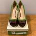 Kate Spade Shoes | Brand New In Box Kate Spade Platform Peep Toe 9 | Color: Brown/Green | Size: 9