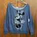 Disney Tops | Disney Parks Minnie Mouse Sweater Top Large L Nwt | Color: Black/Blue | Size: L