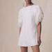 Free People Dresses | Free People Sz M White Lace Boho Short Ribbon Ruffle Sleeve Songbird Mini Dress | Color: White | Size: M