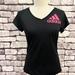 Adidas Tops | Adidas Black & Pink Short Sleeve Climalite Tee Size Medium | Color: Black/Pink | Size: M