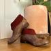 Anthropologie Shoes | Anthropologie Schuler & Sons Fold Over Ankle Boot - Brown Leather Burgundy Suede | Color: Brown/Red | Size: 8.5