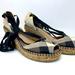 Burberry Shoes | Burberry Ribbon Tie Espadrille Wedges Size 38 | Color: Black/Cream | Size: 8