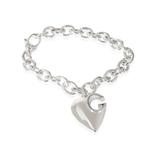 Gucci Jewelry | Gucci Gg Cutout Heart Charm Bracelet In Sterling Silver | Color: Silver | Size: 8