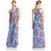 Lilly Pulitzer Dresses | Lilly Pulitzer Mills Maxi Dress Rhode Island Reef Sleeveless Pink Blue Size Xs | Color: Blue/Pink | Size: Xs