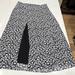 Anthropologie Skirts | Anthropologie Midi Skirt With Slit | Color: Black/White | Size: 6