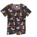 Disney Tops | Disney Aristocats Marie Celebrating Me-Ow Every Day Ladies V Neck Scrub Top Size | Color: Red/Tan | Size: Small