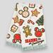 Disney Kitchen | Disney Parks Mickey Gingerbread Season Greetings Christmas Kitchen Towel New | Color: Red/White | Size: Os