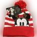 Disney Accessories | Disney Red And White Mickey Mouse Wearing Antlers Adult Winter Hat Nwt | Color: Red/White | Size: Os